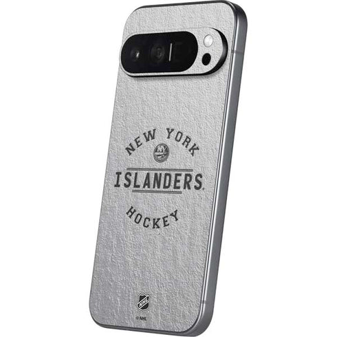 NHL New York Islanders Black Text Pixel 9 Pro XL Skin